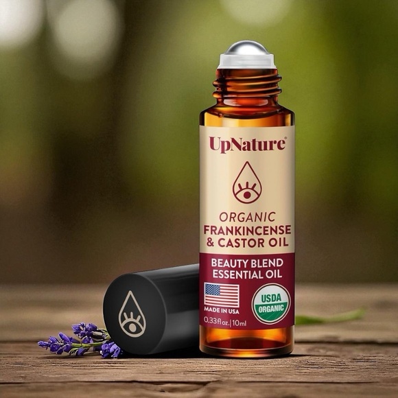 UpNature Organic Castor Oil & Frankincense Roll On Pure Essential Oil Under Eye - Picture 1 of 12
